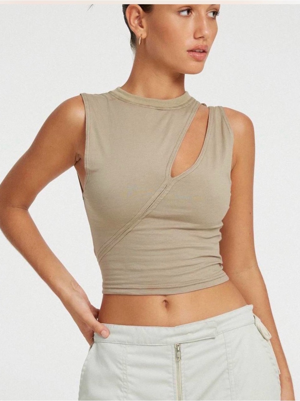 Motel Rocks "Min Cutout" Crop Tank Top
